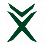 x logo green